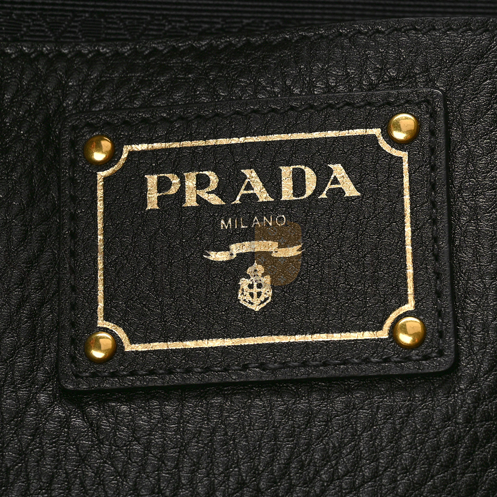 PRADA VITELLO DAINO SIDE ZIP TOTE BLACK (36*30*13cm) PRADA VITELLO DAINO SIDE ZIP TOTE BLACK (36*30*13cm)