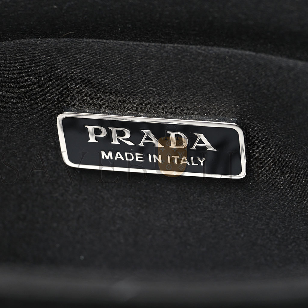 PRADA SATIN CRYSTAL SMALL TOTE BAG METAL (18*15*2cm) PRADA SATIN CRYSTAL SMALL TOTE BAG METAL (18*15*2cm)