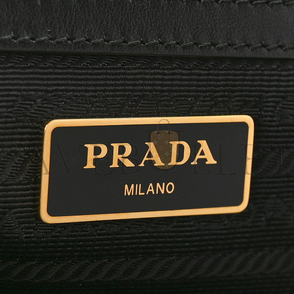 PRADA TESSUTO NYLON SOFT CALF SHOPPING TOTE BLACK (30*25*15cm) PRADA TESSUTO NYLON SOFT CALF SHOPPING TOTE BLACK (30*25*15cm)
