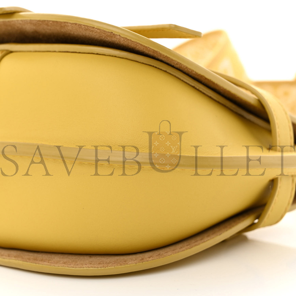 LOEWE CALFSKIN JACQUARD MINI GATE DUAL BAG DARK YELLOW (19*14*9cm) LOEWE CALFSKIN JACQUARD MINI GATE DUAL BAG DARK YELLOW (19*14*9cm)